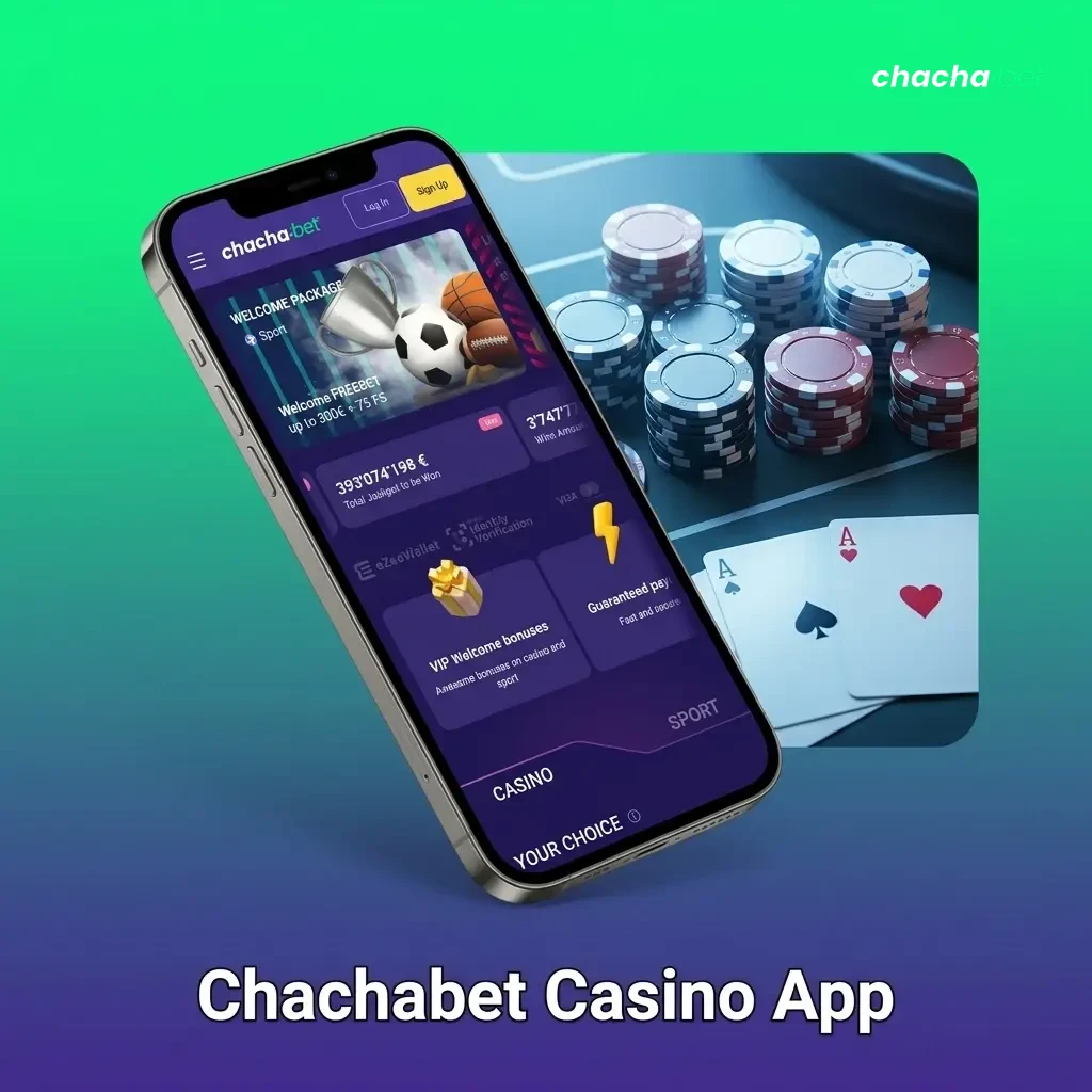 Chachabet Casino App featuring slots, live dealer games, and promotions from top providers like Evolution and Pragmatic Play