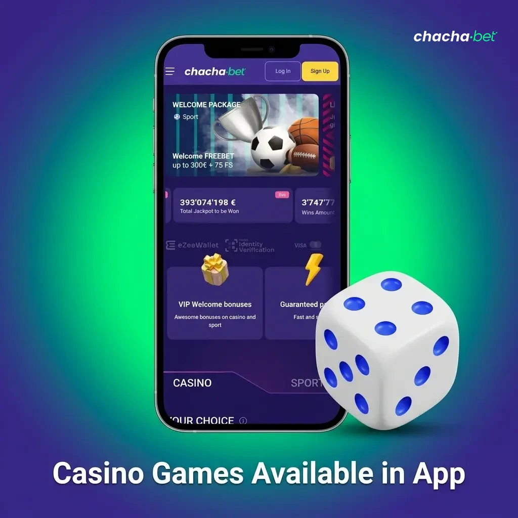 Chachabet app casino games including Crazy Time, Lightning Roulette, and Sweet Bonanza from top providers