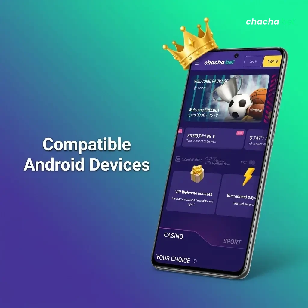 Compatible Android devices for Chachabet app in Netherlands including Samsung, Xiaomi, OnePlus, Huawei, Google Pixel, OPPO, Motorola