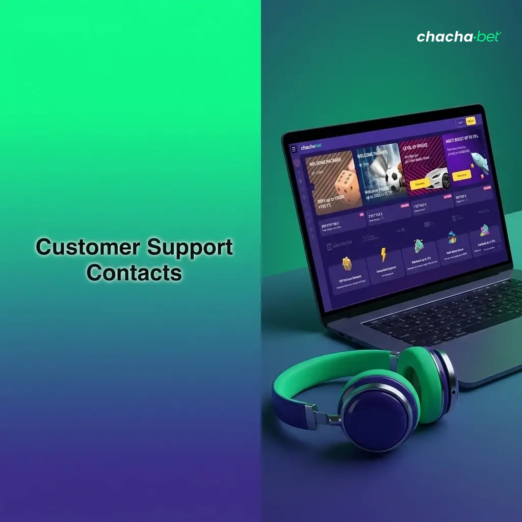 Chachabet customer support channels including live chat, email support, and help centre for deposit assistance