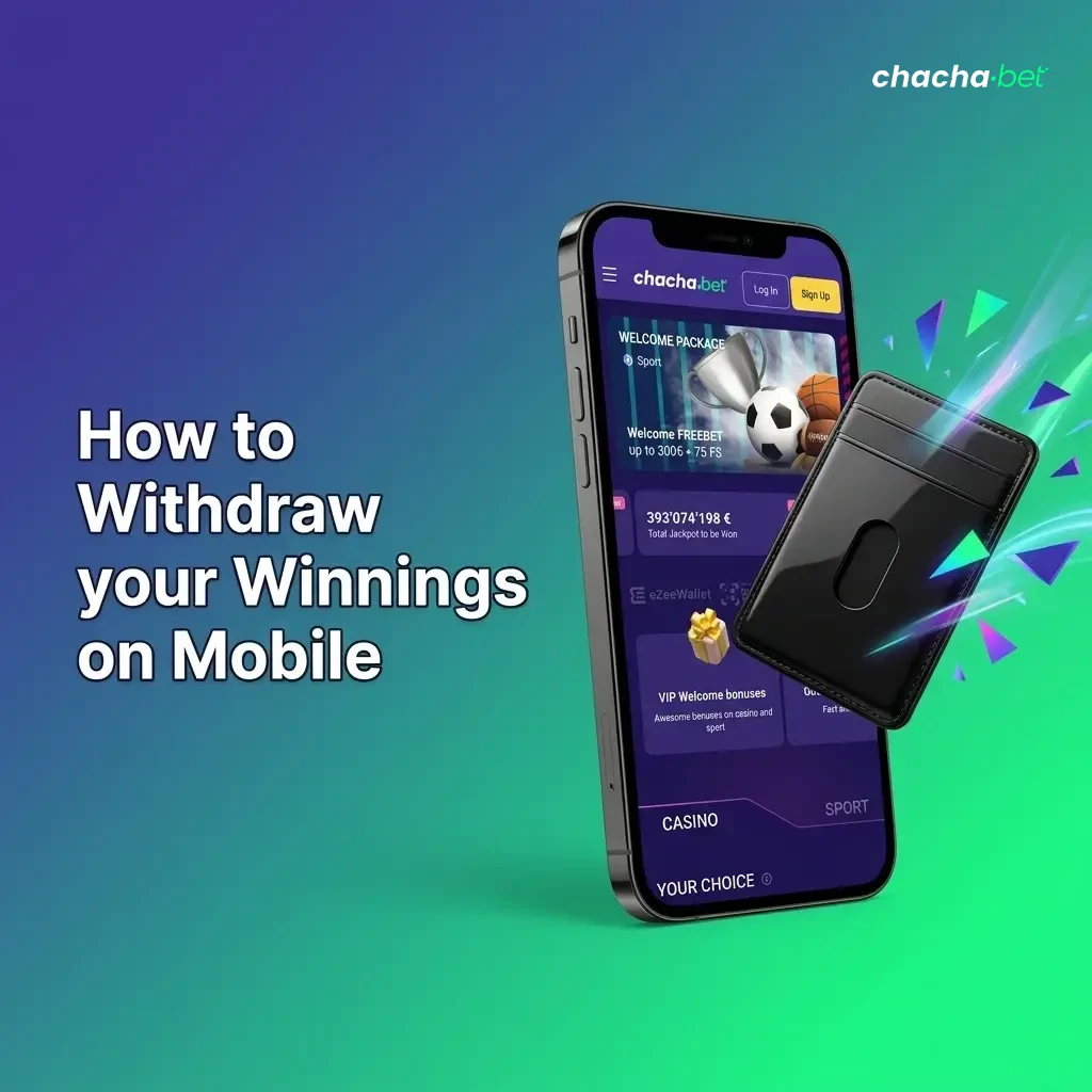 Chachabet mobile withdrawal steps showing login, method selection, amount entry, and confirmation process