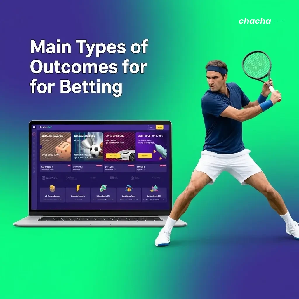 Diagram showing main betting outcome types including 1X2, Double Chance, Over Under, BTTS, and Asian Handicap