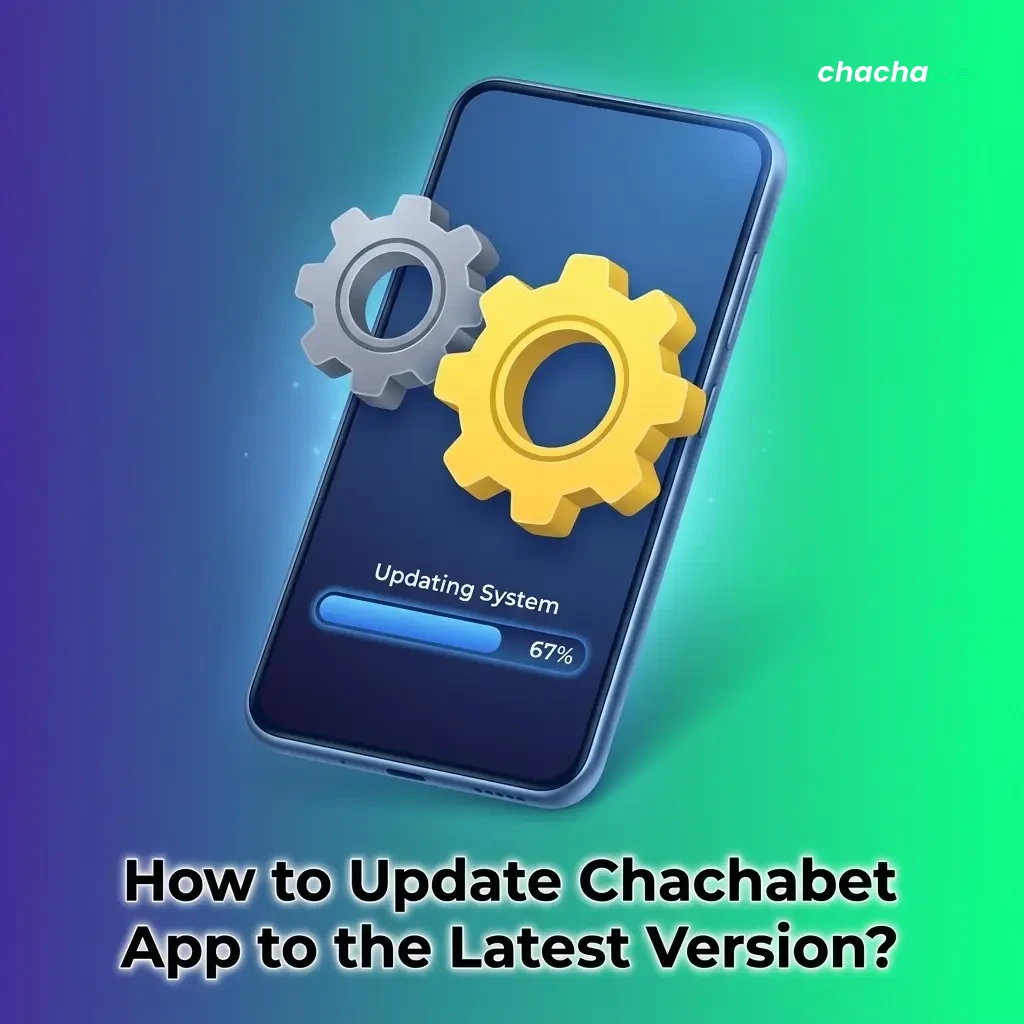 Chachabet app update guide showing APK download steps for Android and automatic iOS PWA update process