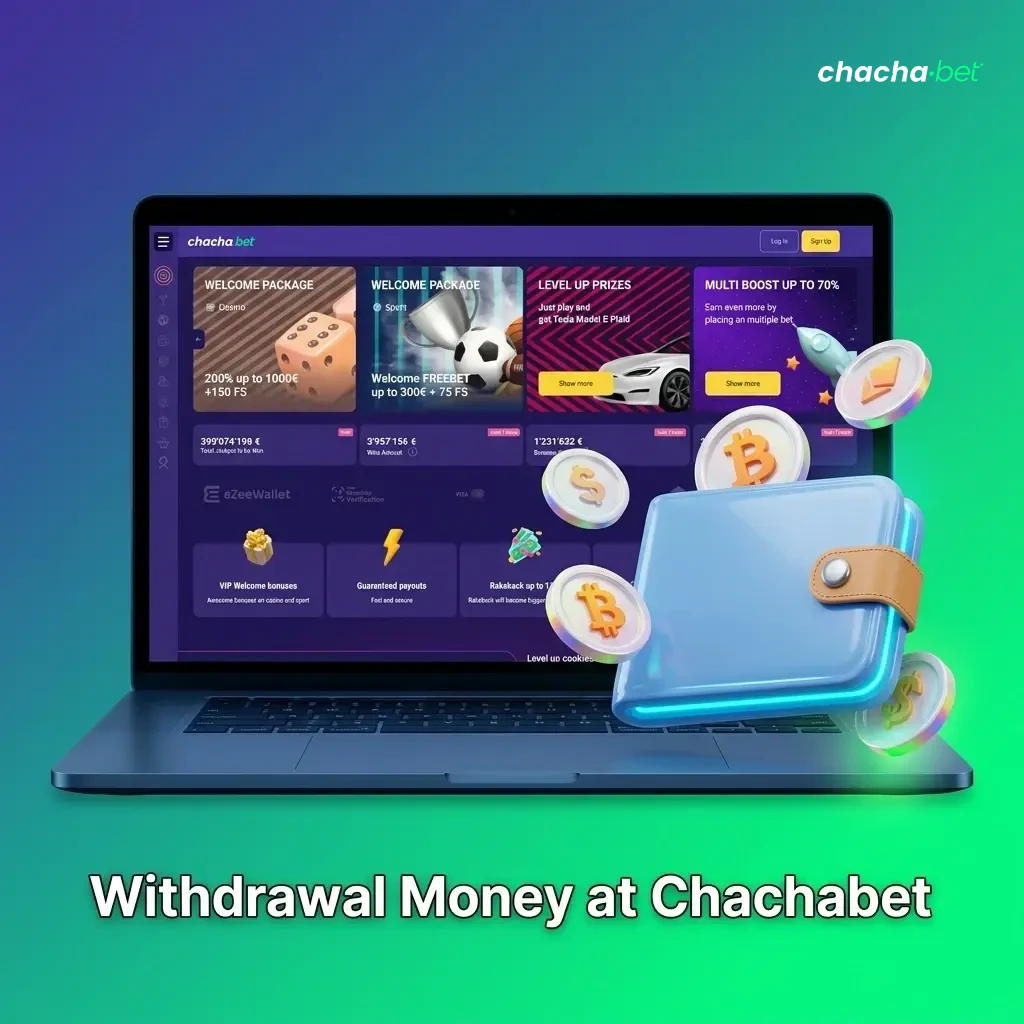 Step-by-step guide to withdrawing money at Chachabet via cashier, selecting method, and submitting payout request